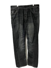 Jack And Jones Demin Mens Jeans 98cm  38 Inch  Waist Button Up Black 