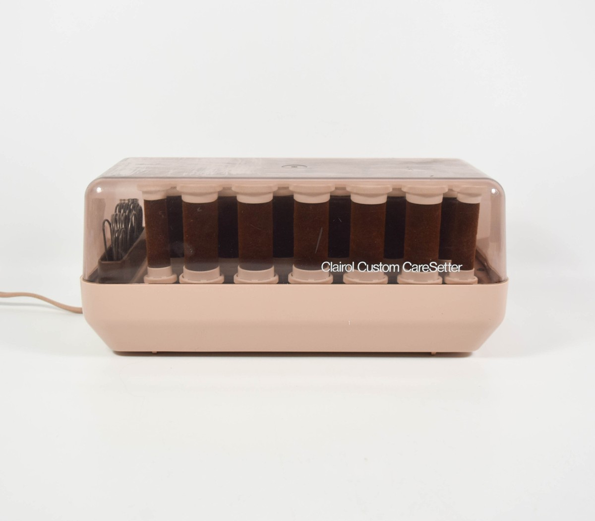 Vintage Clairol Custom CareSetter Electric Hair Rollers - Brown/White Clairol Custom Care Setter Velvet Flocked Hot Rollers Hair  main image 4
