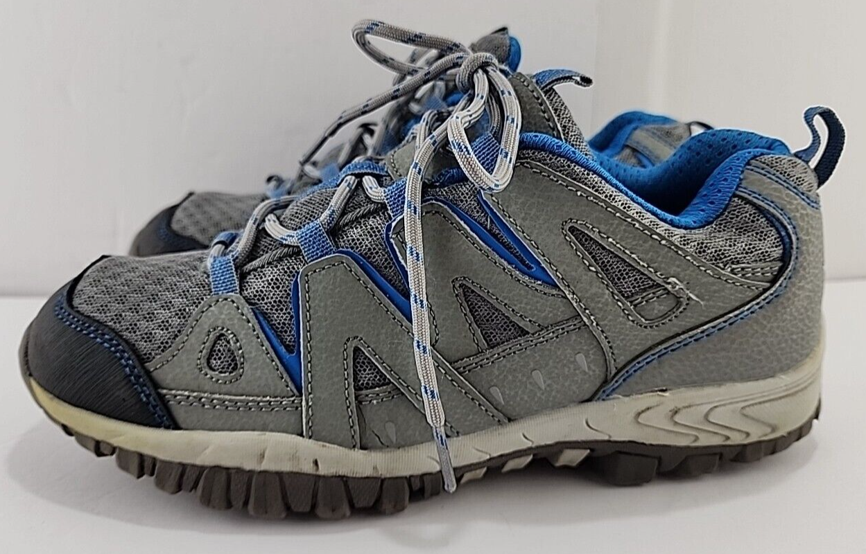 SAOLA Scarpe da trekking mid top Coleman ragazzi taglia 5 grigie con accenti blu stringate