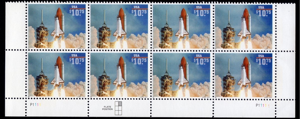 Scott #2544a Space Shuttle Endeavor Lift Off! Half Sheet of 10