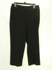 Investments Women's Black Park Ave Fit Stretch Crop Pants Size 8