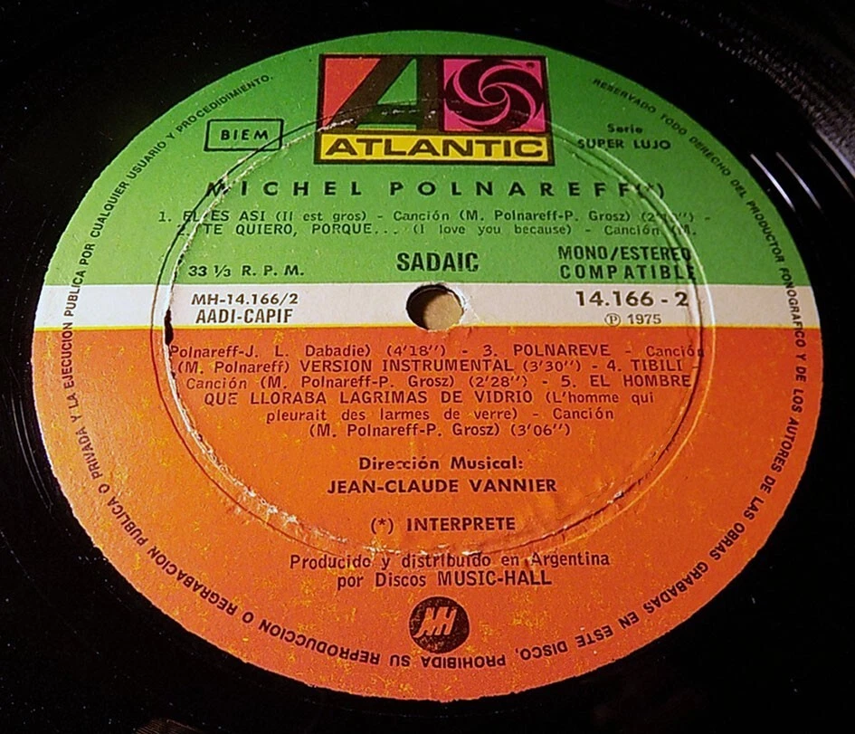 MICHEL POLNAREFF S/T 1975 Argentina LP Single Cover - Image 4 of 4