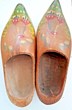 Pair of Dutch Wood Shoes 12" Long by 4" wide