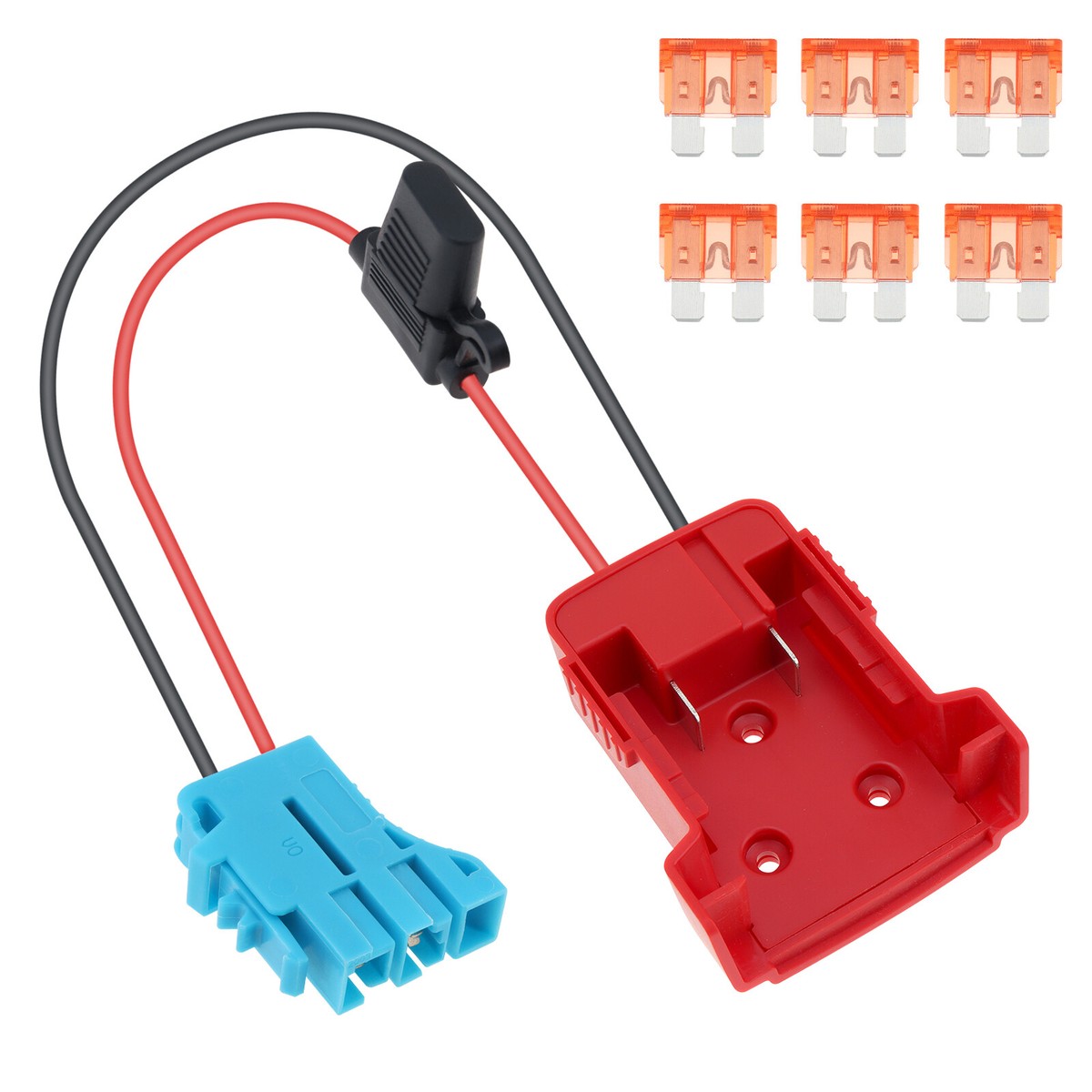 Low Voltage Cutoff Milwaukee M18 Battery Adapter Kit - 2 Pack With Fuses \u0026  Switch For Power Wheels \u0026 DIY Toys 5521 Cable, image size:1200x1200