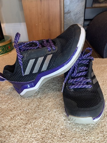 Youth Adidas Baseball Turf Shoes Purple 
