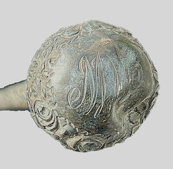 Paraguas eduardiano 1909 reposo floral mango plata esterlina sombrilla Foto 3 de 4