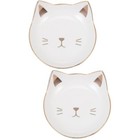 2pcs Cat Shaped Ceramic Dinner Plate Lovely Fruit Plate Ceramic Fruit Plate