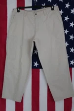COLUMBIA AM8255 Men's 40 x 30(29)Khaki Canvas Cotton Outdoor Cargo Utility Pants