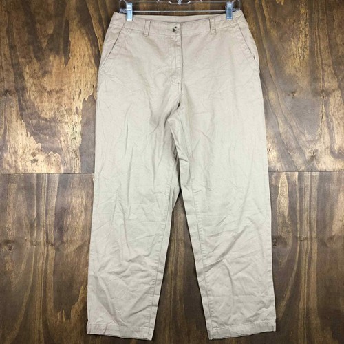 LL Bean Womens Pants Tan 100 Cotton Petite Mid Rise Heritage Classiccore 8P eBay