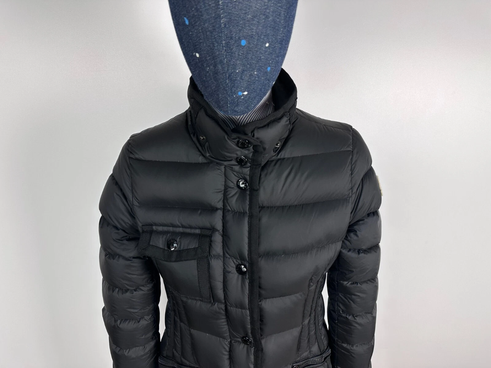 Piumino donna Moncler Hermifur giubbotto poliammide nero taglia 0