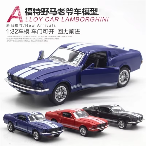 1:32 Diecast Mustang GT Classic Modell Pull Back Auto für Sammler und Kinder - Bild 2 von 8
