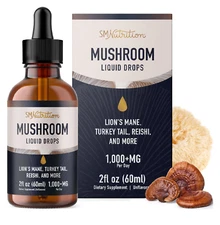 Flow Drops: Adaptogen Mushroom Blend for Mental Clarity & Energy, Vegan 60ml