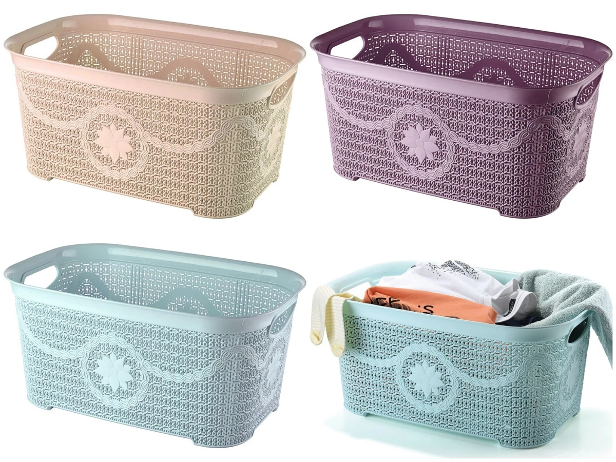 1x Multi Purpose Laundry Basket Clothes Washing Hamper Plastic Storage Bin Large