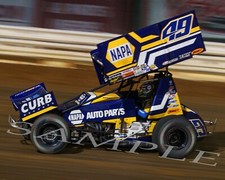 BRAD SWEET 9 NAPA AUTO PARTS SPRINT CAR RACING ON TRACK 8X10 GLOSSY PHOTO N7