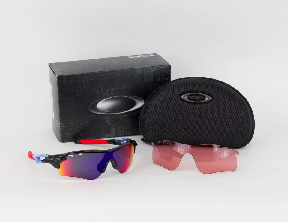 NUEVO OAKLEY TourDe France Radarlock Path Pulido Negro Rojo Iridio G40 OO9181-18 Foto 2 de 4