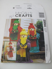 MCCALLS CRAFTS 896/2994 24" CAROLER DOLLS SEWING PATTERN VINTAGE