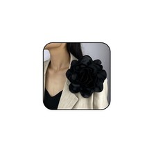 Dainty Satin Fabric Rose Flower Brooches 7.5in Extra Large Big Camellia Flowe...