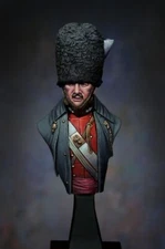 1/12 Scale Napoleonic Guard Bust Resin Figure with Bearskin Hat Unassembled