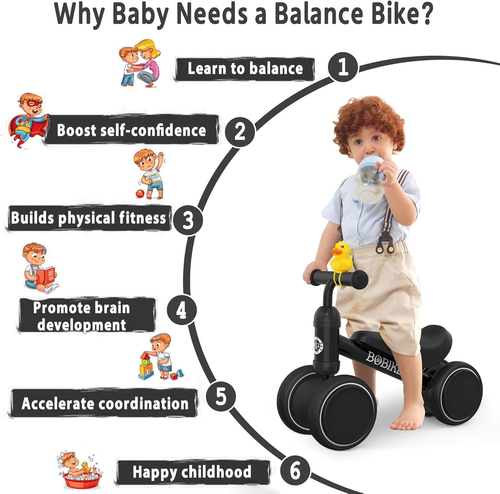 Baby Balance Bike Toys for 12-36 Months Kids Toy Boy and Girls Gifts Toddler Bes - Picture 4 of 6