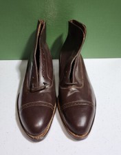 Vintage Pair Shoes Smith-Wallace Sterling Quality Cadet Chicago Union Stamp Boot