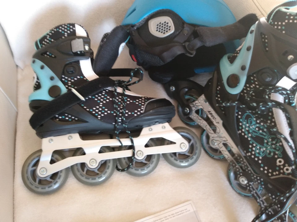 HY SKATE - SOFT-INLINER LF-12 GRÖSSE: 38 + SCHUTZ-HELM FARBE BLAU NEU! - Bild 4 von 4