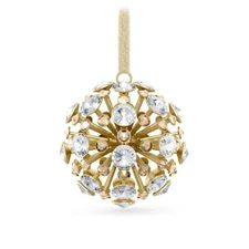 Swarovski Constella Ball Ornament Small Golden #5628029 New in Box $125 2 inch