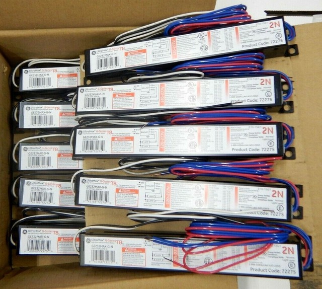 F32T8 Lamps 120-277V 2 GE 72275 GE232MAX-G-N UltraMax Fluorescent Ballast for