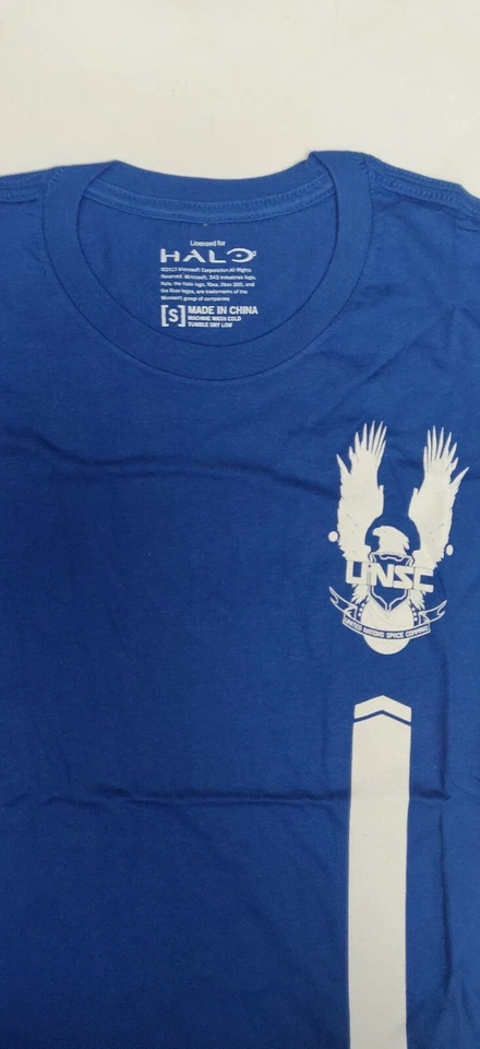Halo женщины UNSC футболка синий команды Организации Объединенных Наций космического командования Sz. Маленький новый - Изображение 2 из 4