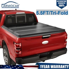 Hard Tri-Fold Tonneau Cover For 2015-2024 Ford F-150 5.5FT Short Bed Cover 