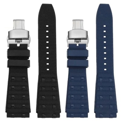 24 mm Uhrenarmband für Breitling B01 Sport Silikon Kautschuk Taucher Ersatzband