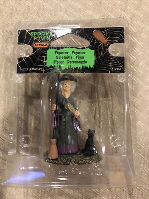 MINIATURE HALLOWEEN FIGURINE Lemax  Spooky Town  Ready for a New Spell WITCH