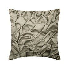 Square Pillow Case Silver 16"x16", Bed Decor Satin Solid Color - Silver Wave