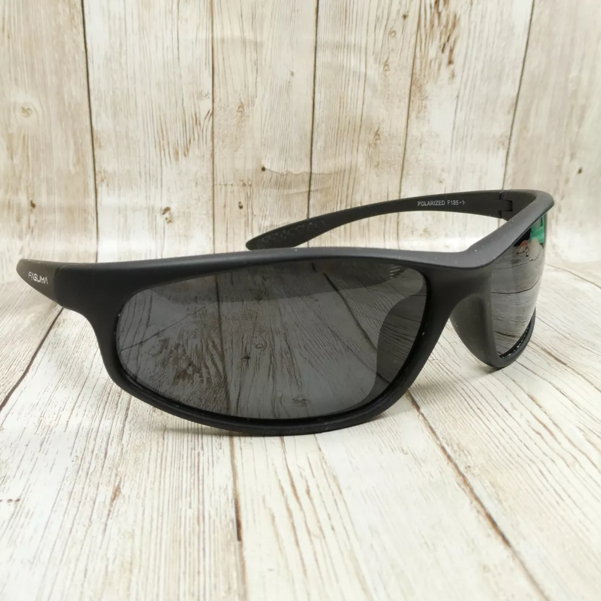 Faguma Matte Black Polarized Wrap Sunglasses - F185-1 Designed in