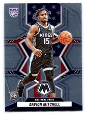 2021 Panini Mosaic Basketball #254 Davion Mitchell RC National Pride Sacramento