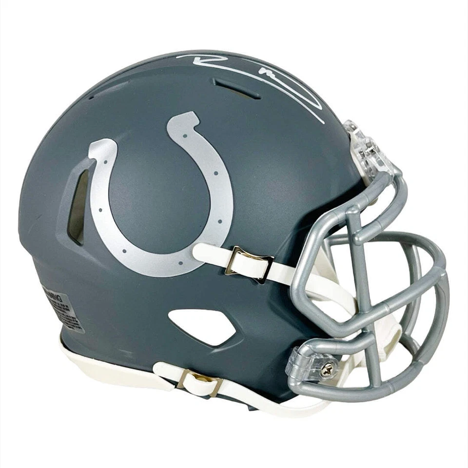 Tinta blanca firmada por Robert Mathis Indianapolis Colts pizarra velocidad alternativa Mini Foo Foto 3 de 3