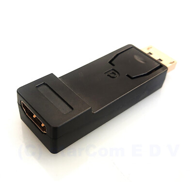Adapter DisplayPort DP 1.2 an HDMI-Buchse A 19pin 4K2K FullHD Monitor Display TV