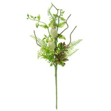 Set of 2 Artificial 19" Foliage Sprays with Succulents And Fern