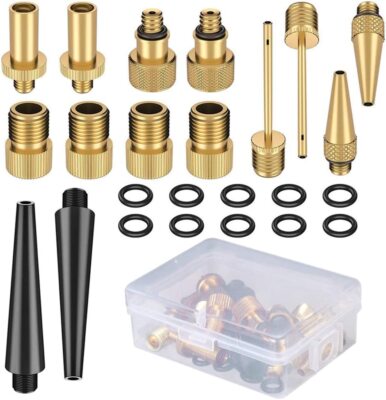 Fahrrad Ventil Adapter 24er Set Ventiladapter SV AV DV Ballnadeln Kegeladapter 