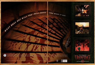Clive Barker's Undying Horror - 2 Page Video Game Print Ad Poster Promo Art 2001