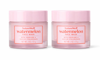 2 Pack NatureWell Watermelon Face Mask 2oz Hydrating Squalane Vegan Skincare