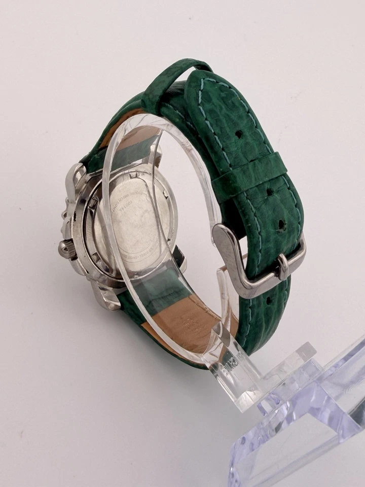 ESQ by Movado Ladies Submersible Swiss Quartz Watch Green Strap Two-Tone Bezel - Image 3 of 4