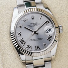 Rolex Datejust 31mm 2006 Steel & White Gold Oyster Grey Roman Dial Ref. 178274