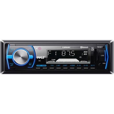 Pyle PLMRB29B Bluetooth Marine Receiver Stereo, Hands-Free Calling (Black)