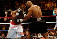 Danny Williams white trunks and Mike Tyson black trunks fights eac 2004 Photo 59