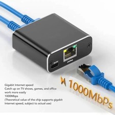 1000Mbps Ethernet Splitter Adapter RJ45 Cable LAN Network Internet 1 IN 2 Out UK