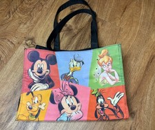 Mickey & Friends Disney Store Purse/Tote Sturdy Hard Bottom W/Rhinestone Accents