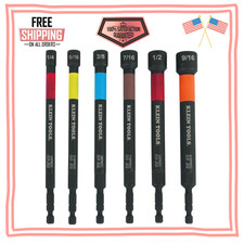 Klein Tools 32930 SAE Magnetic Impact Nut Setter Set, 6-Piece Color Coded Power