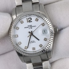 Orologio Donna M&M Primo Emporio Silver White Dial Cristalli Quartz