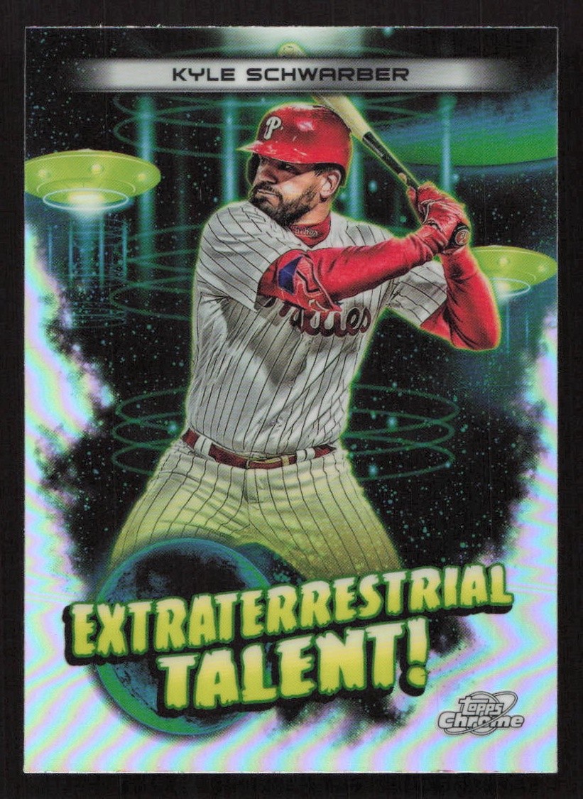 2023 Topps Chrome Cosmic Kyle Schwarber Extraterrestrial Talent #ET-17 Card