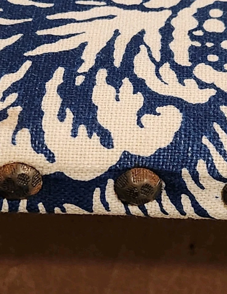 FRENCH FLORAL COUNTRY CHIC COTTAGECORE Madera, Tela Pie Taburete Banco 8"x11"x11" Foto 4 de 4